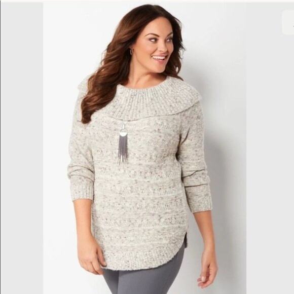 Christopher and Banks Cowl Neck Sweater Size XL - Picture 1 of 9